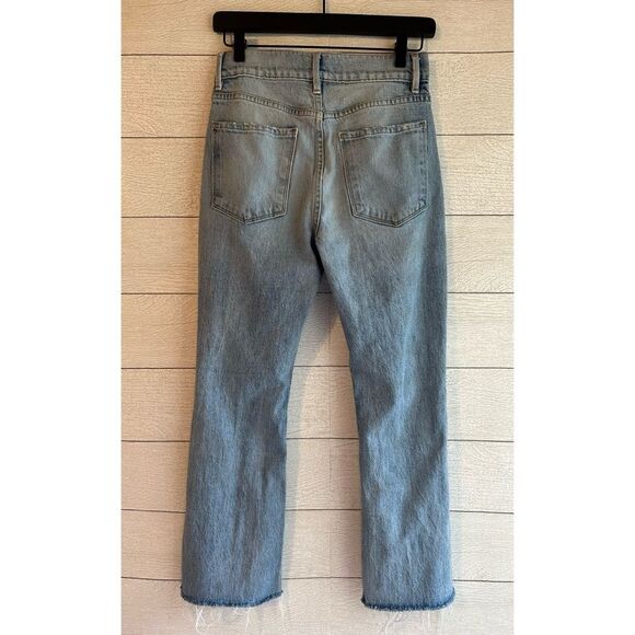 FRAME Denim Le Sylvie Kick Boot Distressed Paint Splatter Stunt Jean Size 27 - Picture 8 of 10